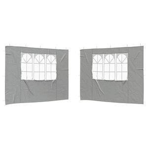 vidaXL Juhlateltan sivusein&auml; 2 kpl 300 x 195 cm Vaaleanharmaa