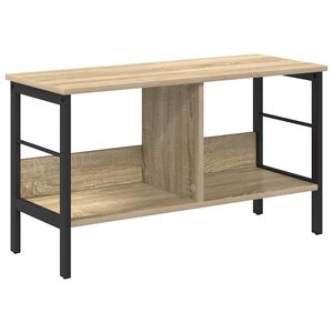 vidaXL Kirjahylly 2 tasoa 82 x 32 x 47 cm Tekninen puu Sonoman tammi