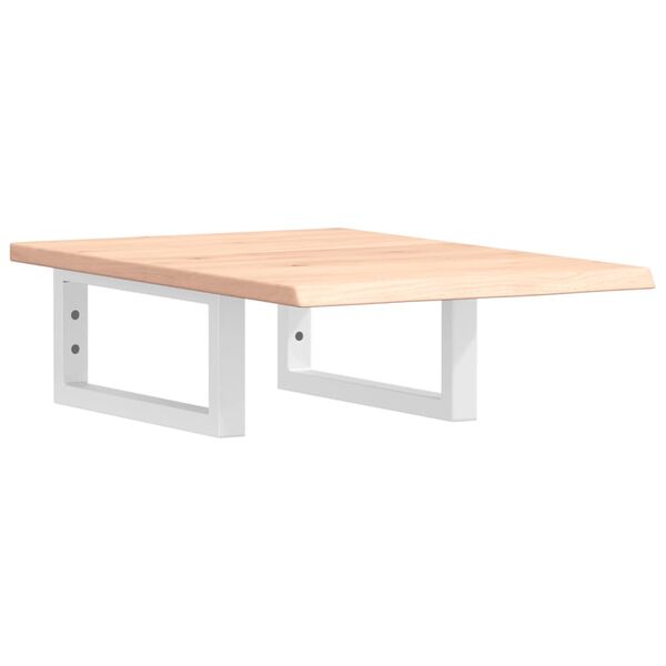 vidaXL Pesuallashylly seinälle teräs ja täysi tammi