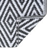 vidaXL Ulkomatto ARAKIL mustavalkoinen 80x150 cm PP