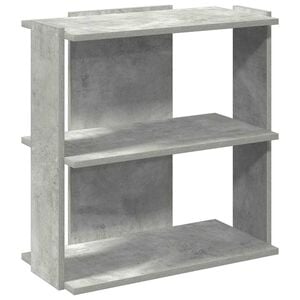 vidaXL kirjahylly 3-kerroksinen betoniharmaa 60x30x60 cm tekninen puu