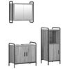 vidaXL Kylpyhuoneen kaappisetti 3 kpl Harmaa Sonoma 40 x 36 x 99,5 cm
