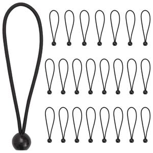 vidaXL Bungee-narut palloilla 24 kpl Musta 4 mm x 22 cm Polypropeeni