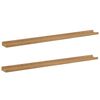 vidaXL Sein&auml;hylly 2 kpl Ruskea 100 x 9 x 3 cm Tekninen puu