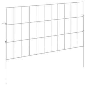 vidaXL Puutarha-aita, jossa on paalut 24 kpl 55 x 30 cm Hopea