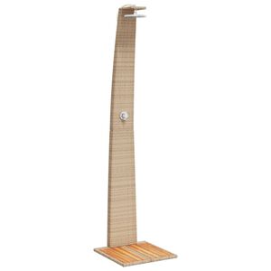 vidaXL Ulkosuihku Beige 55x60x224 cm polyrottinki ja akasiapuu