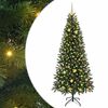 vidaXL Tekojoulukuusi 300 LED-valoilla Vihre&auml; 210 cm PE ja PVC