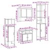 vidaXL Kylpyhuonekalustesetti ovella 4 pcs Sonoman tammi Tekninen puu