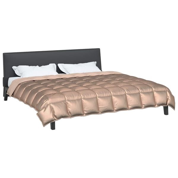 vidaXL Talvityyny Kulta 220 x 200 cm Satiini ja mikrofiiberi