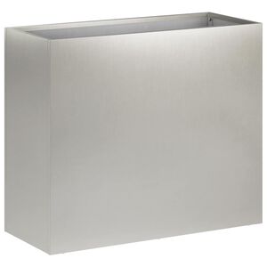 vidaXL Puutarha ruukku Hopea 50 x 20 x 40 cm Ruostumaton ter&auml;s