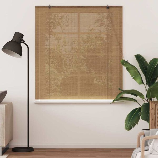 vidaXL Rullaverho verhoilla Ruskea 150 x 160 cm Bambu