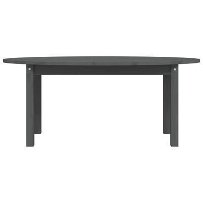 vidaXL Sohvapöytä harmaa 110x55x45 cm täysi mänty