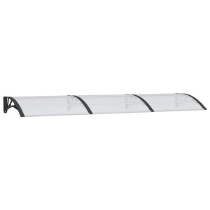vidaXL Ovikatos musta ja l&auml;pin&auml;kyv&auml; 300x75 cm polykarbonaatti