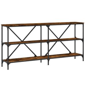 vidaXL Konsolip&ouml;yt&auml; savutammi 160x30x75 cm tekninen puu ja rauta