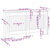 vidaXL Lämpöpatterin suoja MDF 152x19x81,5 cm