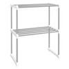 vidaXL Mikroaaltouunihylly valkoinen 51x27x63 cm alumiini