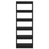 vidaXL Kirjahylly Musta tammi 60 x 30 x 166 cm Tekninen puu
