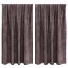 vidaXL Samettiverhot verhoilla 2 pcs Ruskea 140 x 140 cm Sametti