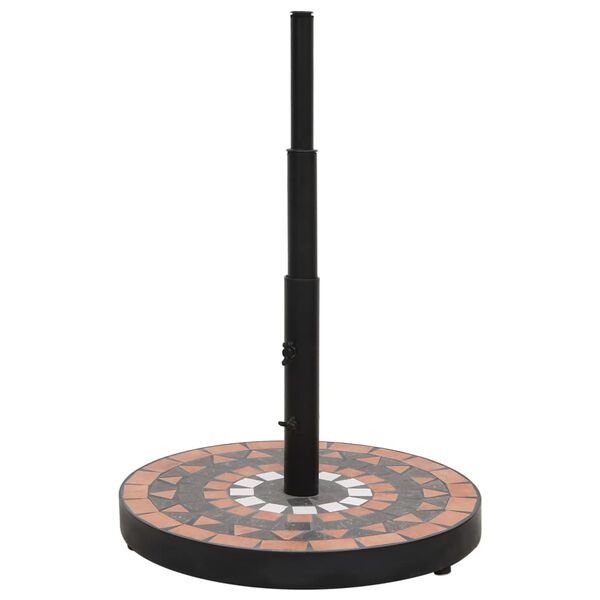 vidaXL Aurinkovarjon jalka terrakotta ja valkoinen pyöreä 12 kg