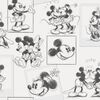 Kids at Home Tapetti Mickey and Minnie luonnos mustavalkoinen