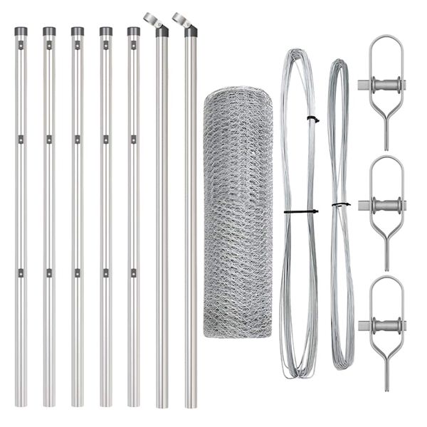 vidaXL Aitalatu Hopea 10 x 0,8 m (13 mm verkko) Ter&auml;s