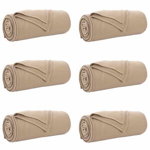vidaXL Heittop&auml;&auml;llys 6 kpl Camel 240 x 220 cm 4.28 kg Fleese