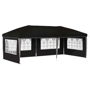 vidaXL Pop-up Juhlateltta 575 x 289 x 245 cm Musta