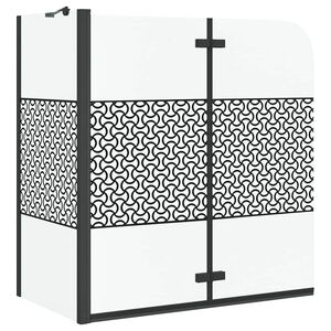 vidaXL Kylpyhuoneen Kuvaus Geometrinen Musta 120 x 67 x 129 cm