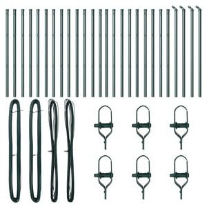 vidaXL Aitalatu Muut 26 pcs Vihreä 3,2 x 3,2 x 80 cm Teräs