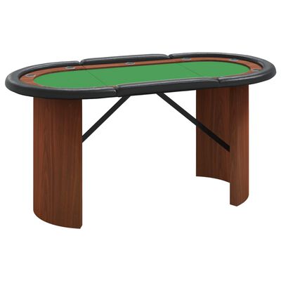 vidaXL 10 pelaajan pokeripöytä vihreä 160x80x75 cm