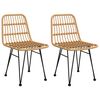 vidaXL Puutarhatuolit 2 kpl 48x62x84 cm PE rottinki