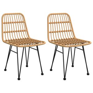 vidaXL Puutarhatuolit 2 kpl 48x62x84 cm PE rottinki