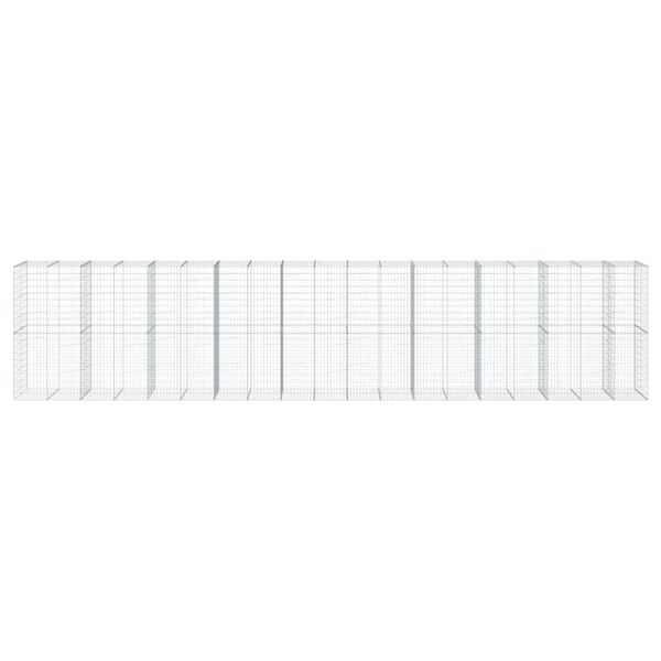 vidaXL Kivikori katolla 950x100x200 cm galvanoitu rauta