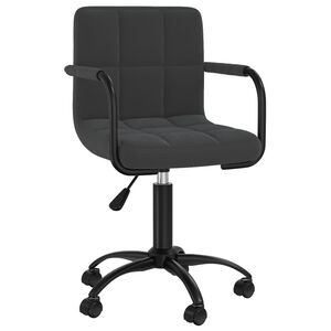 vidaXL K&auml;&auml;ntyv&auml; toimistotuoli musta sametti