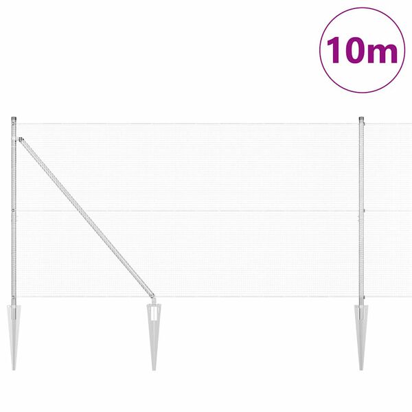 vidaXL Aitalatu Hopea 10 x 1,4 m (12 x 12 mm verkko) Ter&auml;s