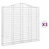 vidaXL Kaarevat kivikorit 3 kpl 200x30x180/200 cm galvanoitu rauta