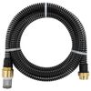 vidaXL Imuletku messinkiliittimill&auml; musta 1,1" 4 m PVC