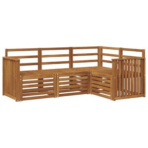 vidaXL Sohvasarjat 4 pcs Luonnollinen Tihe&auml; akasiapuu