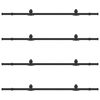 vidaXL Liukuovi Hardware Kit 400 cm Ter&auml;s Musta