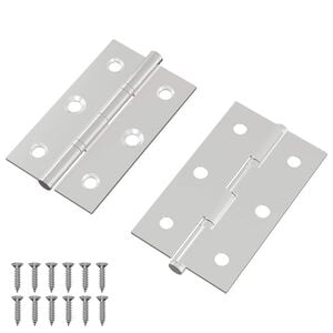 vidaXL Sarana Yksiv&auml;rinen 2 kpl Hopea 58 x 35 x 1 mm Ter&auml;s