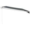 vidaXL Sis&auml;&auml;nkelattava markiisi antrasiitti 5x3 m kangas/alumiini
