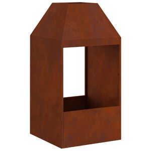 vidaXL Tulisija Ruskea 50 x 50 x 100 cm Kulunut Ter&auml;s