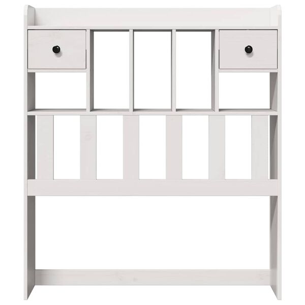 vidaXL Sängynpääty säilytystilalla valkoinen 75 cm täysi mänty