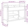 vidaXL Kenk&auml;penkki savutammi 65,5x32x57,5 cm tekninen puu