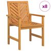 vidaXL Ruokatuoli 8 pcs Luonnollinen Tihe&auml; akasiapuu