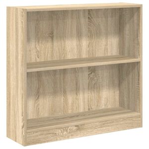 vidaXL Kirjahylly Sonoma-tammi 80x24x75 cm tekninen puu