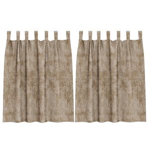vidaXL Samettiverhot verhoilla 2 pcs Samppanja 140 x 140 cm Sametti
