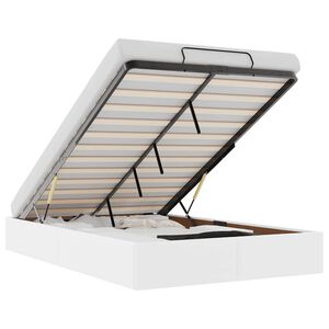 vidaXL Ottomaanien s&auml;ngyn runko ilman patjaa valkoinen keinonahka