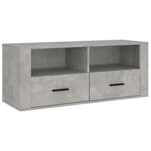 vidaXL TV-taso betoninharmaa 100x35x40 cm tekninen puu