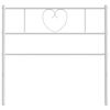 vidaXL Metallinen sängynpääty valkoinen 90 cm